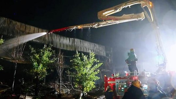 河南鋼結構廠房火災現(xiàn)場